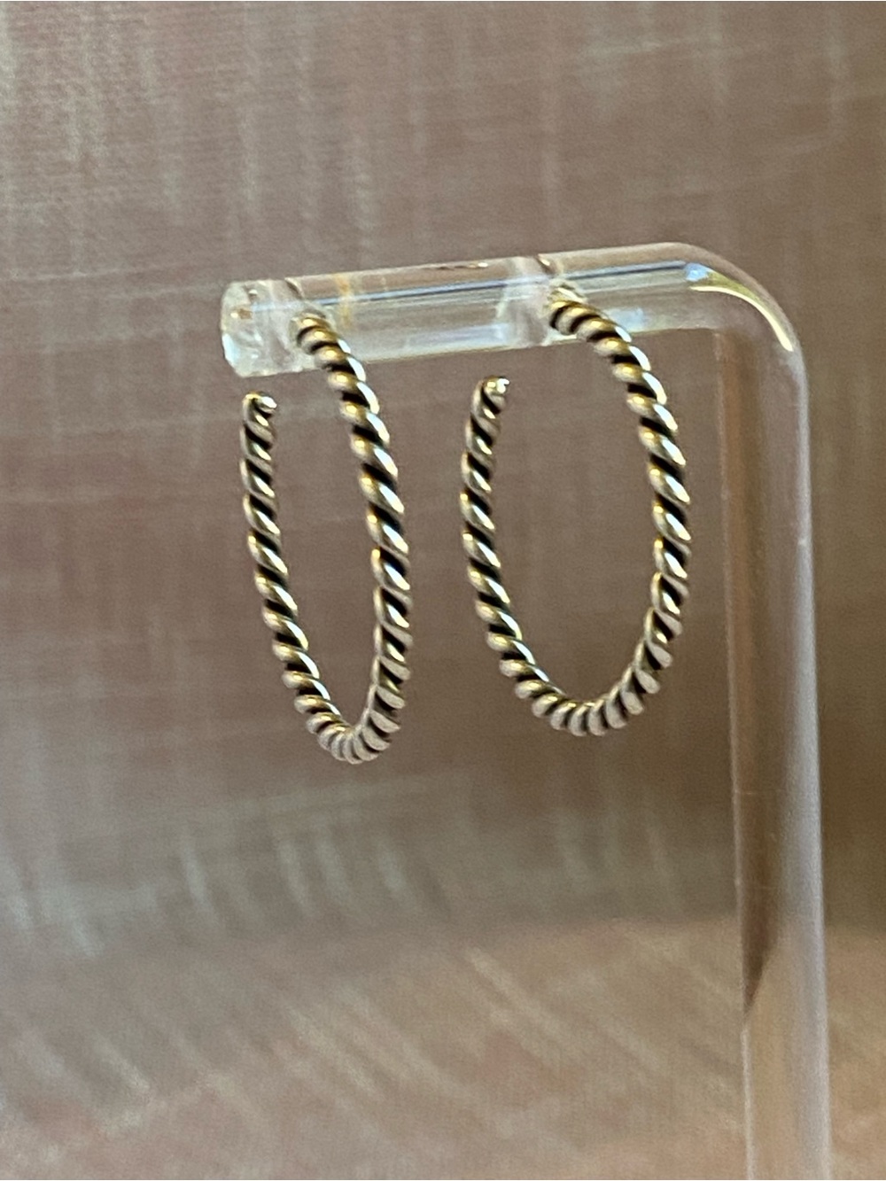 Retired James Avery Twisted Wire Hoop Earrings